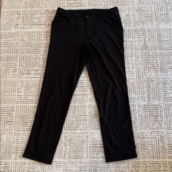 Lululemon Mens ABC Pants Black Straight Leg Athletic Chino Work Pants - Picture 1 of 10